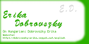 erika dobrovszky business card